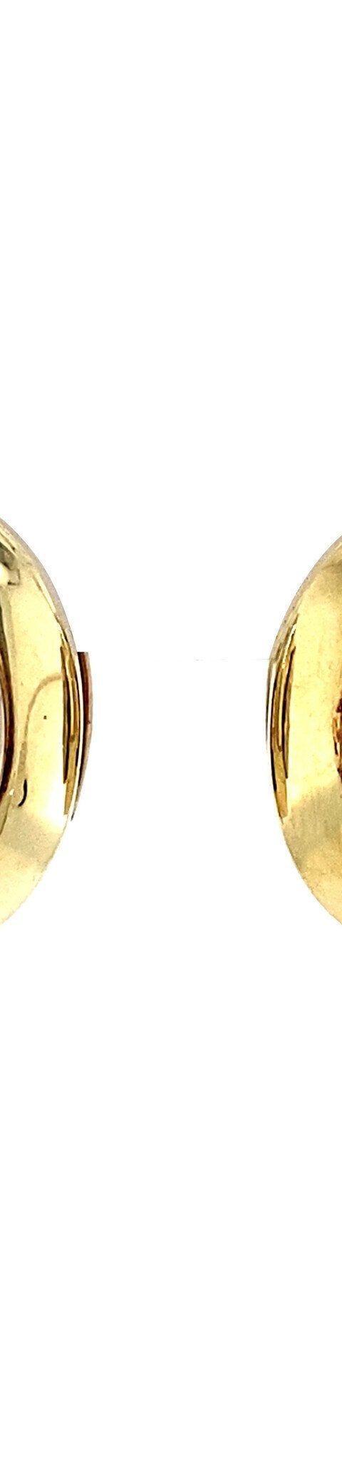 Vintage 14K Gold Hoop Earrings with Sapphire